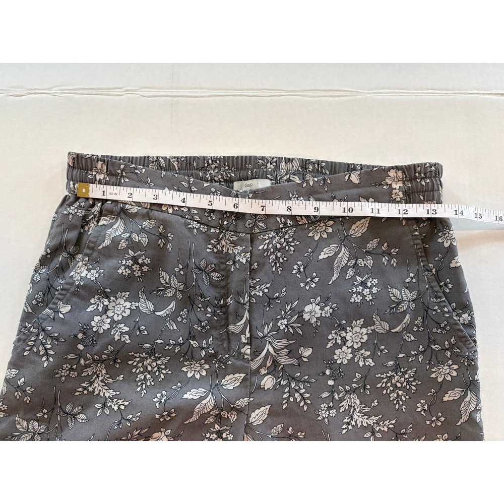 Gap Womens Floral Tencel Lyocell Pull On Pants Gray XS 227435 - Picture 5 of 7